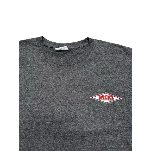 Y2K Jacks Surfboards Shirt Mens large Gray / Red Outdoors Surfer Surfing Retro - Picture 3 of 8